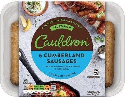 6 cumberland vegetarian sausages