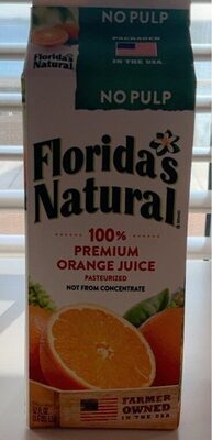 100% Premium Orange Juice No Pulp